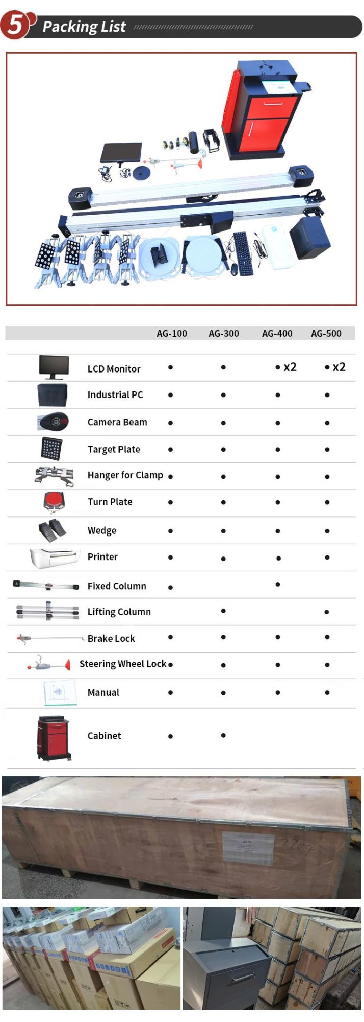 High Quality Auto Tools 3D Wheel Alignment for Garage Equipment