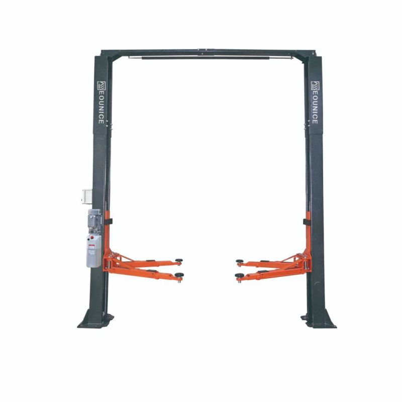 4000kg Clear Floor Two Post Lift Portable Hoist Manual Release for Automobile Vehicles / Lifter