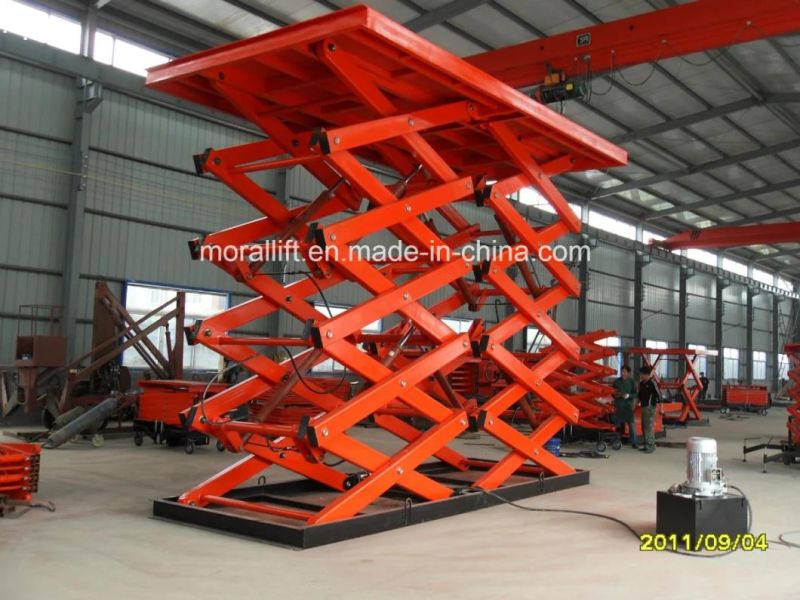 Hydraulic heavy loading double scissor car lift platfrom