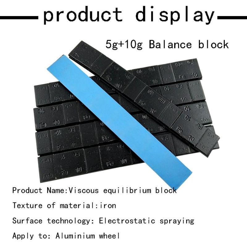 Factory Price Fe 5g X 12 blue Sticker Adhesive Wheel Balance Weight