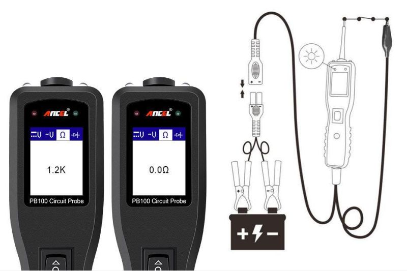 Ancel Pb100 Car Battery Tester Diagnostic Tool 12V24V Power Probe Circuit Tester Electrical Integrated Power Automotive Scanner