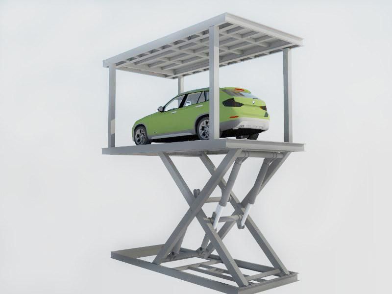 Double Parking Garage Car Lift with Scissor Design