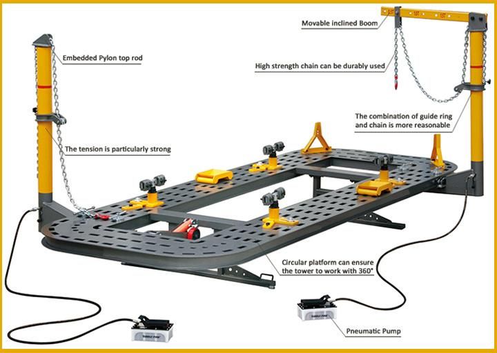 Ce Approved Car Chassis Straightening Used Auto Body Frame Machine for Sale