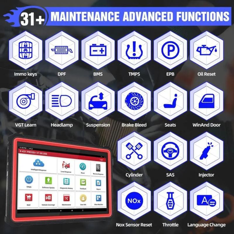 Launch X431 PRO3s Plus X431 PRO3s+ 10.1" OBD2 Diagnostic Scanner Automotive Diagnostic Tool Car Code Reader X431 PRO3 ECU Coding Active Test