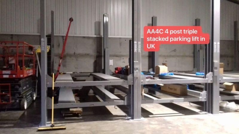 AA4c 4 Post Triple Stacker Car Parking Lift Car Elevator High Rise 4 Post Parking Lift AA-Pep54/3500