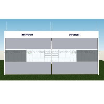 Downdraft Automotive Preparation Station with Overhead Infrared Heating Lamps