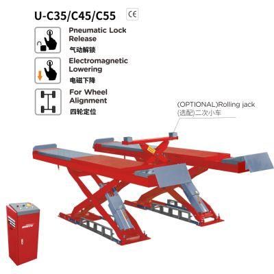 Alignment Lift Car Scissor Lift Hydraullc Scissor 3.5 T Capacity U-C35 4 Wheel Alignment Car Scissor Lift