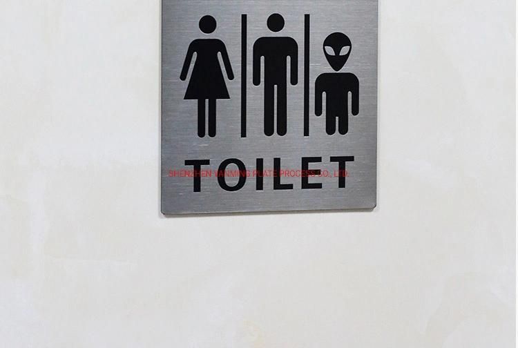 Engraved Metal Stencil Printed Photo Etched Parts Toilet Sign