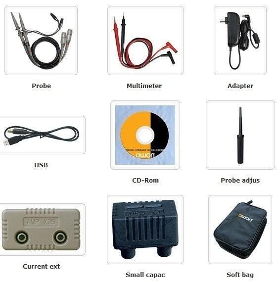 OWON Hds2062m-N OWON Handheld Double Channel Oscilloscope Hds2062m-N with 60 MHz Bandwidth (250 MSas) Digital Multimeter