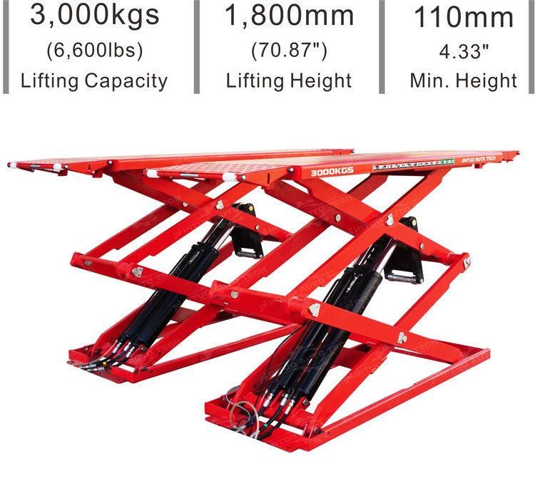 CE Approved 3 Ton High Quality on Ground Car Scissor Lift for Garage