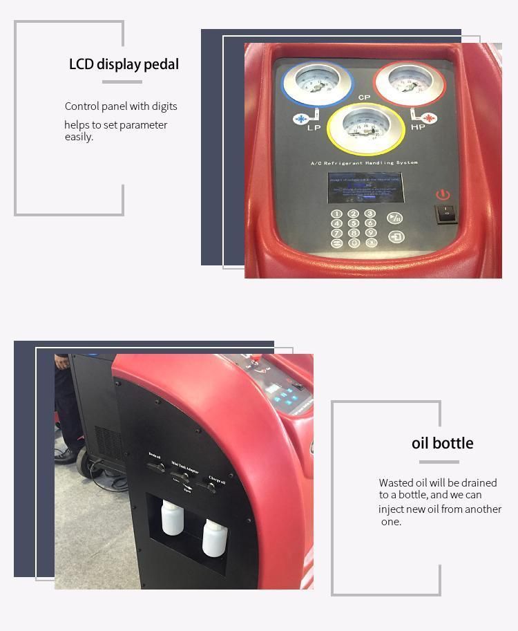 Car Refrigerant Recovery Recycling AC Recharge Machine