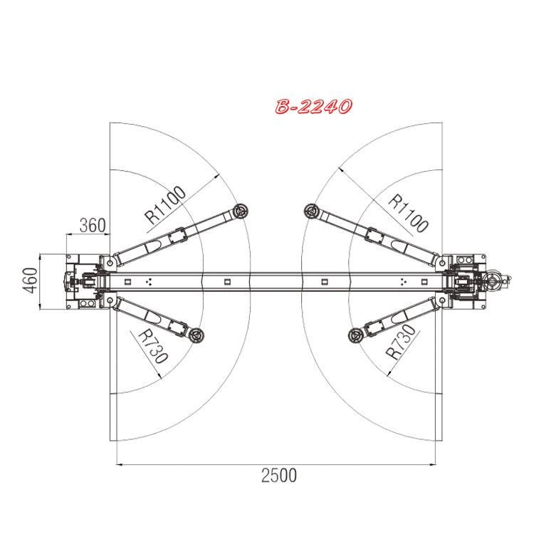 Vico Auto Crane Lift Hoist 2 Post Twin Column Hydraulic