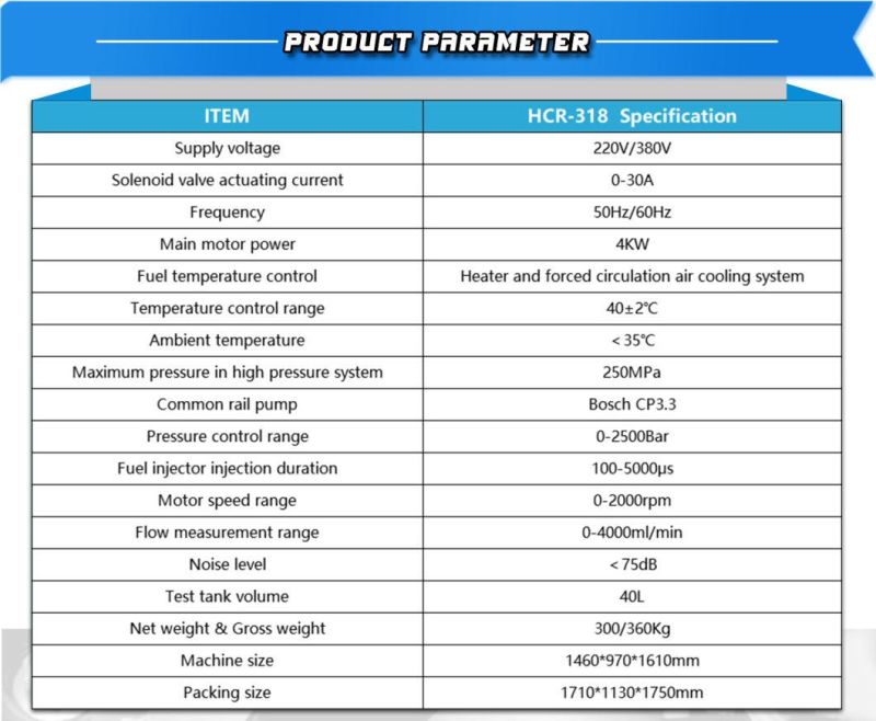 High Pressure Common Rail Diesel Injector Test Bench for All Cars Testing Machine Equipment Injection Tester Hcr-318