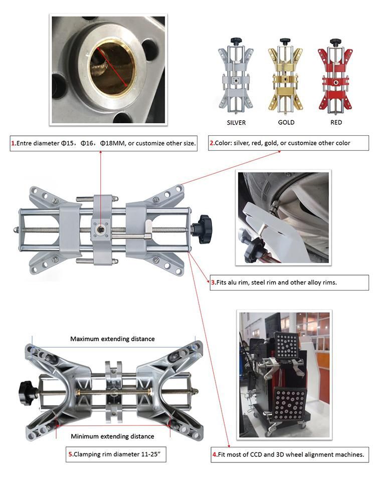 3D Laser CCD Wheel Alignment Clamp for Wheel Aligner Machine