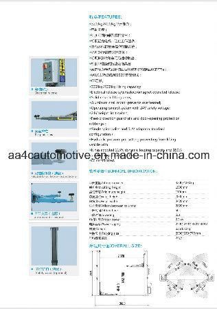 Electronic Automatic Lock Release 2 Post Car Lift AA-2pfp32e (3.2T)