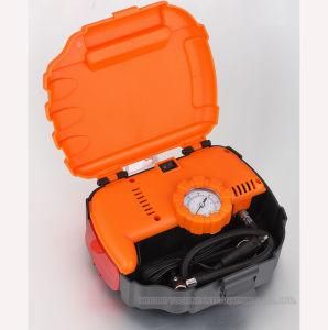 12V Portable Tire Inflator with Repair Set Air Pump with Light