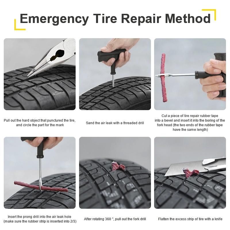 Automotive Parts Emergency Repair Tool Tubeless Tyre Puncture Tool Kit