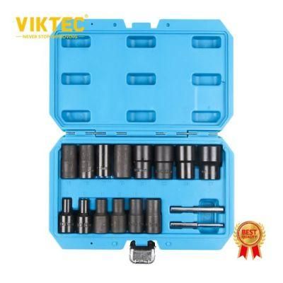 Viktec CE 16-PC Special Twist Socket Set, 8-27 mm, 1/2&quot; (VT13875)