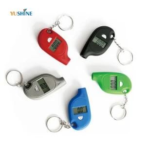 Portable Digital Tire Gauge Air Pressure Gauge with Keychain for Promotion
