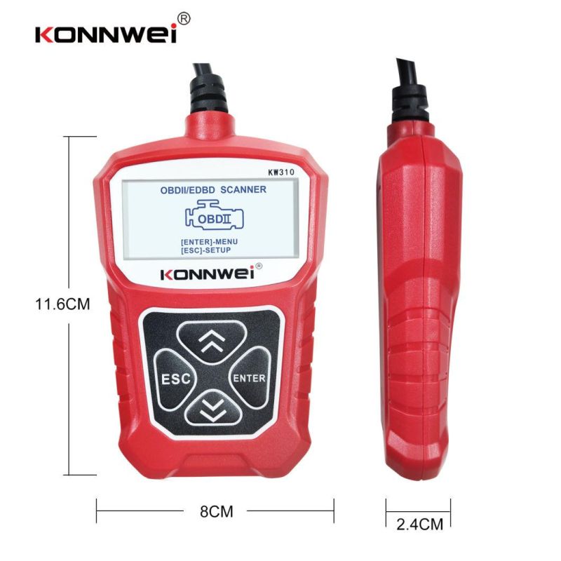 Konnwei OBD2 Auto Diagnostic Tools Key Progammer Electronics Circuit Scanner for Car, Heavy Duty Truck Excavator