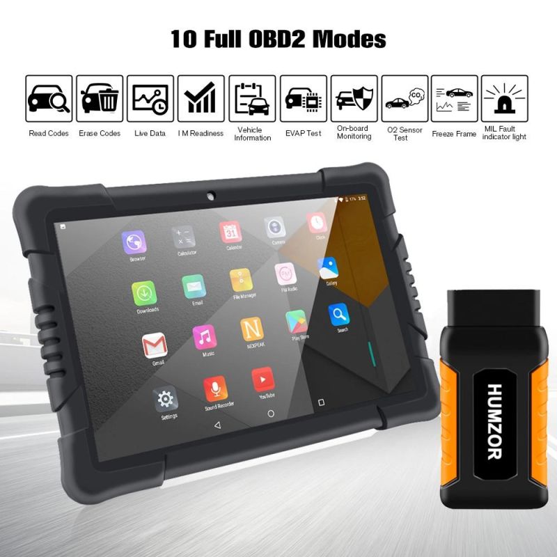 Humzor OBD2 Scanner ND366 Car OBD Code Readers Bluetooth-Compatible Support Indian Vehicle DPF TPMS Sas Reset Diagnosis Tools