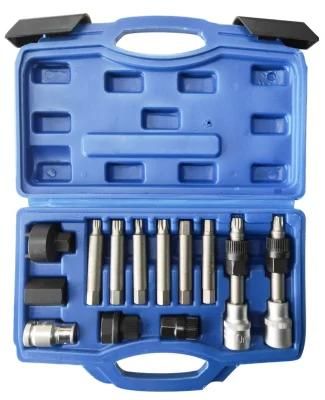 Engine Tool for 13PC Alternator Freewheel Pulley Removal Set