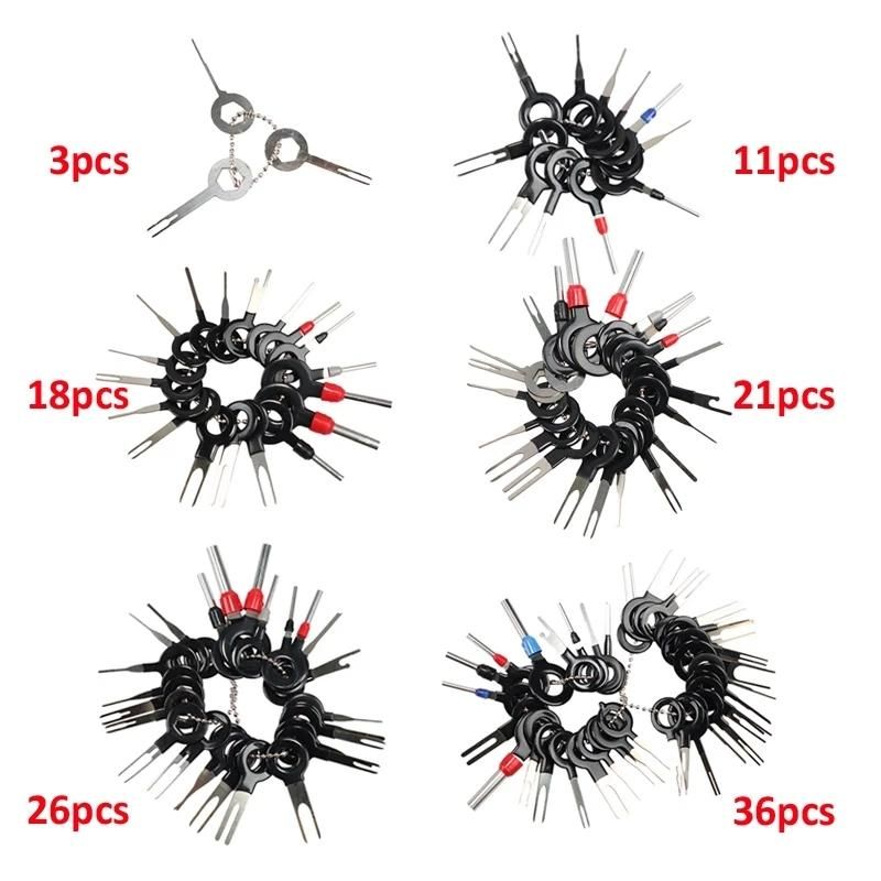 3 / 11 / 18 / 21 / 26 / 36PCS Car Terminal Removal Electrical Wiring Crimp Connector Pin Extractor Kit Car Electrico Repair Hand Tools