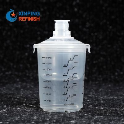 Logo Printable Mini Transparent Plastic Paint Mixing Cup for Spray Gun