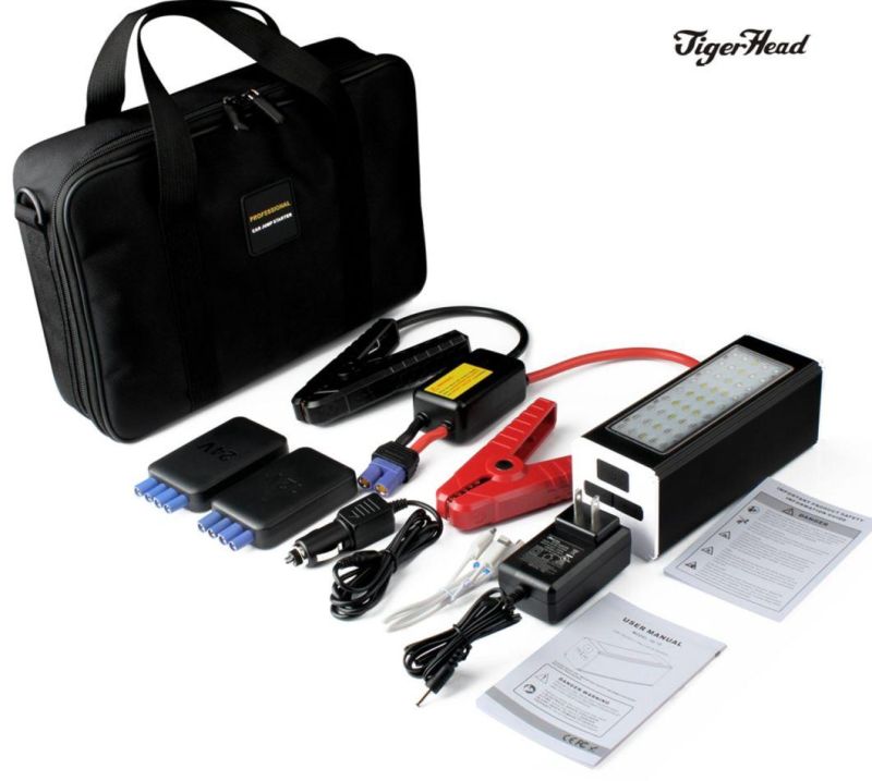 12V & 24V Multi-Fuctional Car Jump Starter Gl10 25200mAh with Large LED Panel & Smart Cable