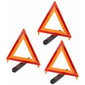 DOT Warning Triangle Roadside Emergency Triangle Kit for Vehicles (3-Pack)