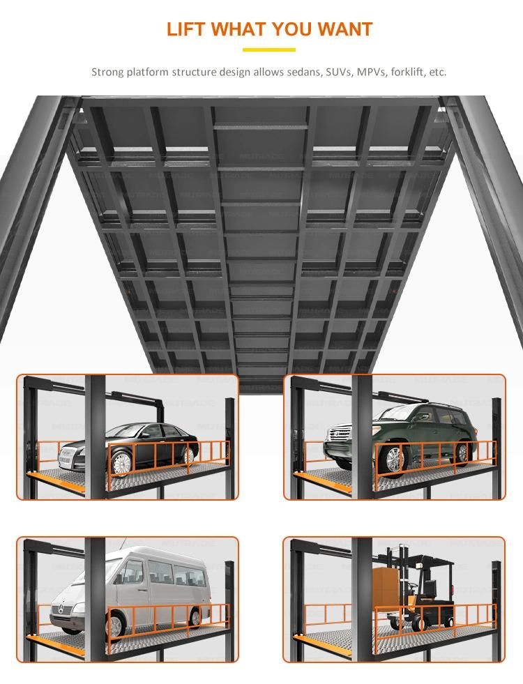 High Load 4 Post Liting Platform Garage Equipment