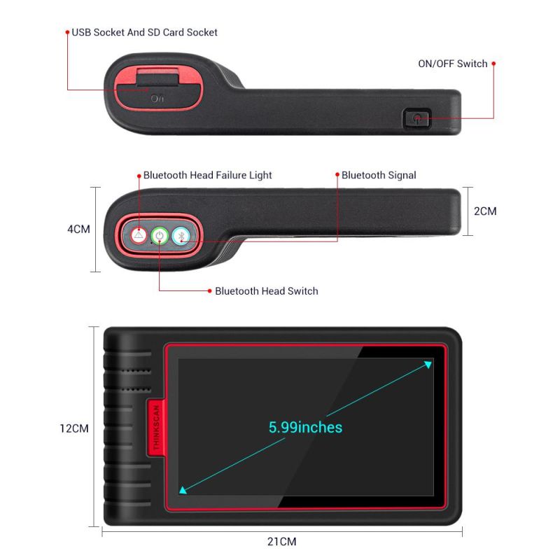 Thinkcar Thinkscan Max Tools for Auto Full System Diagnostic Scanner 28 Reset Function Bi-Directional Test ECU Coding Via Crp909