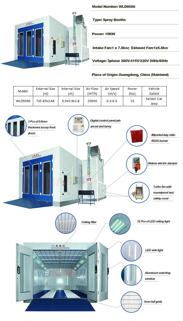 Wld-9000 (Luxury Type) (CE) Car Spray Booth Oven