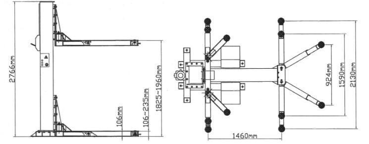 Single Post Car Lift/ One Postcar Hoist /Car Lifting System (SL-2500)