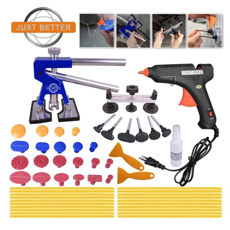 Paintless Dent Removal Toolsdent Puller Kit Dent Lifter Kit Puller Bridge Glue Tabs for Car Hail Damage Dent & Ding Removal