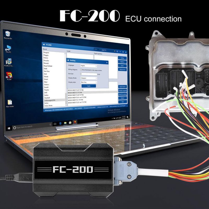 Cg FC200 ECU Programmer Full Version Support 4200 Ecus and 3 Operating Modes Upgrade of At200 Isn OBD Reader Free Update