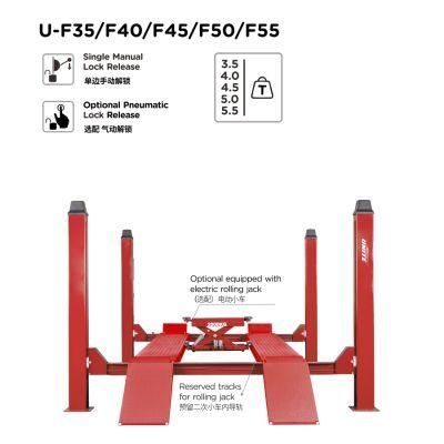 4.0 T Capacity U-F40 Four Post Vehicle Lift Auto Garage Lifting Equipment Hoist Lifter Automobile Alignment 4 Post Car Lift