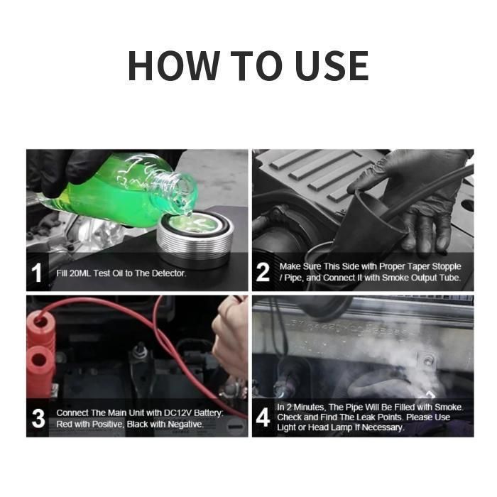 Car Pipe System Air Conditioner 12V Automotive Smoke Machine for Car Motorcycle Truck