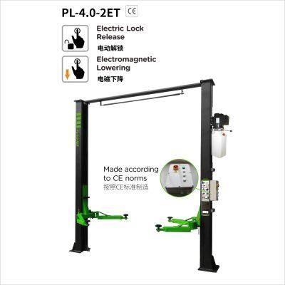 Puli 4t/8840lbs Electric Two Post Car Lift Arch Clear Floor Plate Car Jack Garage Equipment Hydraulic Lift on Sale Pl-4.0-2et