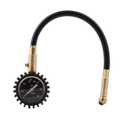 Dial Tire Air Pressure Gauge with Hose