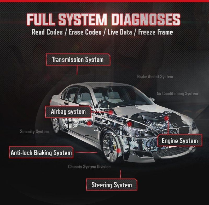 Car Diagnostic Tool Mk808 Scanner Autel Mk808 Vehicle Engine Diagnostic Machines