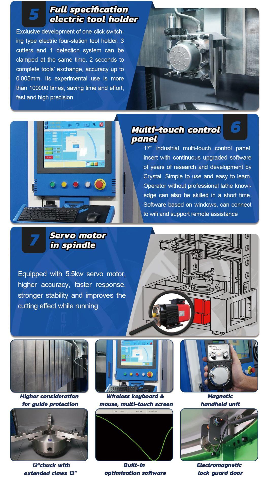 Awr901vp Torno CNC Diamond Cut Wheel Lathe Alloy Wheel Repair CNC Lathe Machine