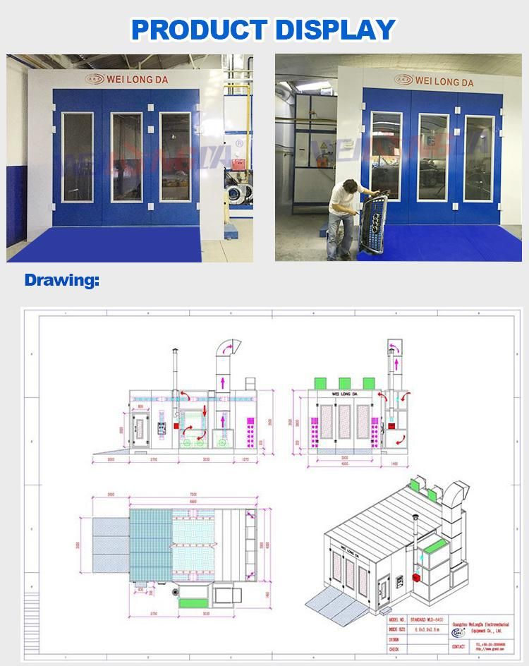 Wld8400 High Quality Cabina De Pintura/Spray Booth/Paint Booth/Car Baking Oven/Spraying Oven/Painting Oven/Painting Cabin/Painting Room/Bus Painting Booth Price