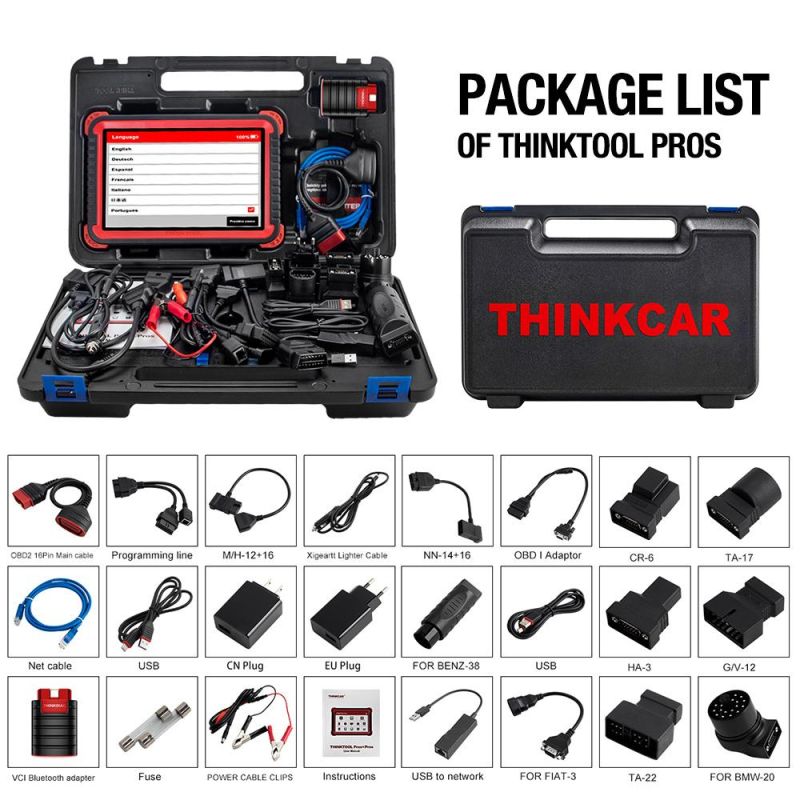 Thinkcar Thinktool Pros Auto Diagnostic Tool 10 Full System Adas OBD2 Code Scanner 28 Reset Function Online Program Pk X431 V+