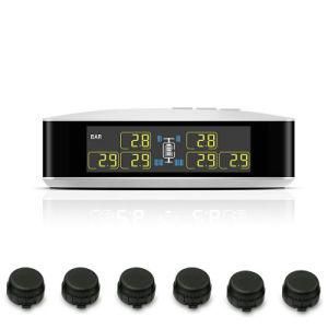 Careud Bus RV Truck TPMS Wireless Tire Pressure Monitoring System with 6 External Internal Sensors, Max 116 Psi