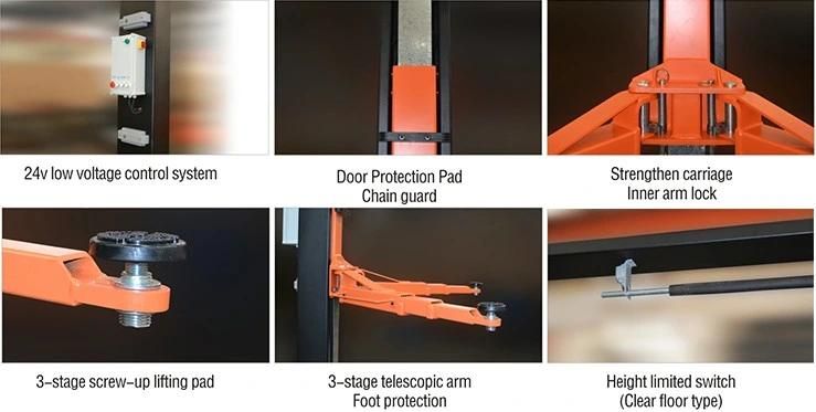 Hydraulic Thin Plate 2 Post Auto Car Lift (2CL-4000)