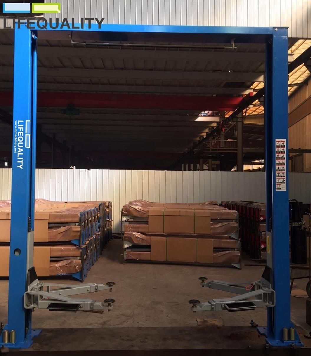 9000lbs Two Post Clear Floor Car Lift Price for Sale