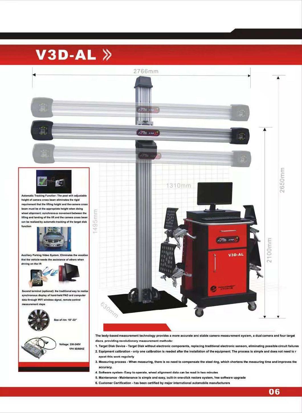 Using Dynamic Machine Vision Algorithm Technology Good Quality Multifunction Wheel Alignment Machine Price