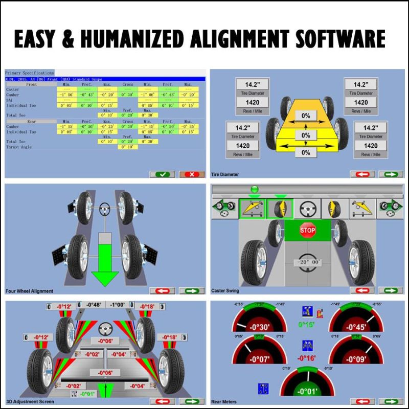 Automatic Visual 3D Car Wheel Alignnment Machine