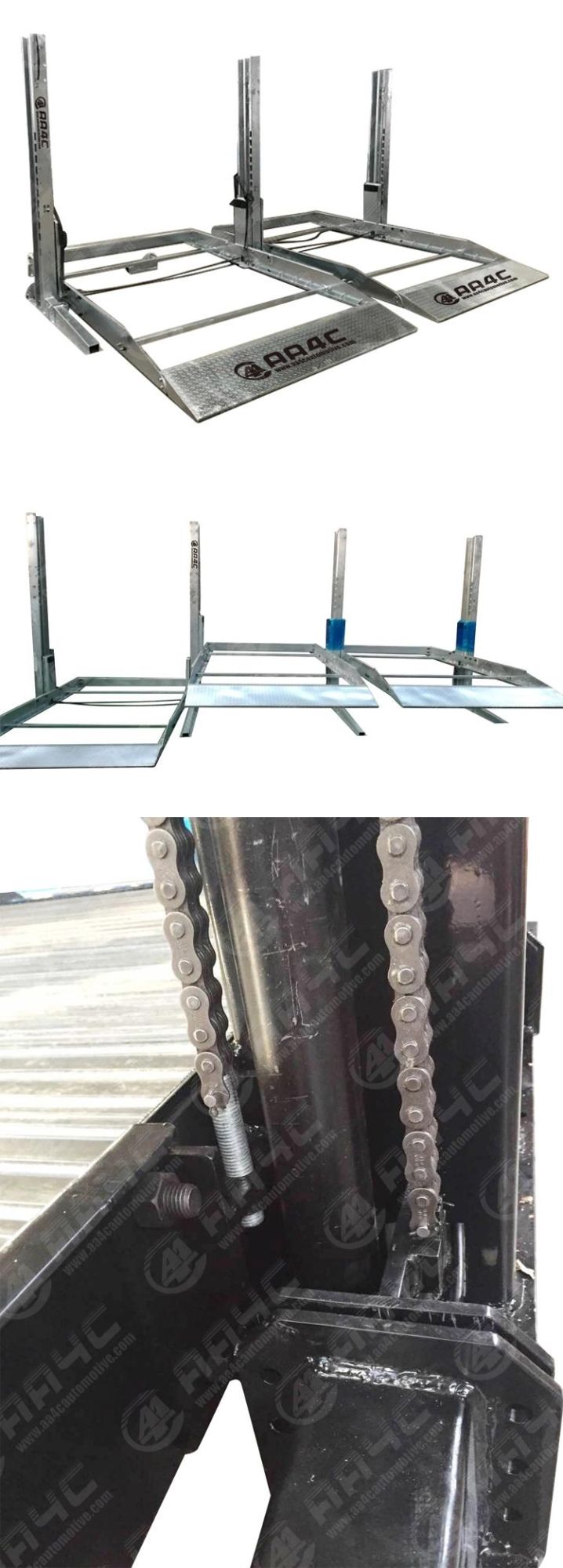 AA4c 2 Post Parking Lift Middle Post Shared 2 Post Vehicle Parking Lift 2.3t/2.7t/3.2t Auto Parking System AA-2PP30